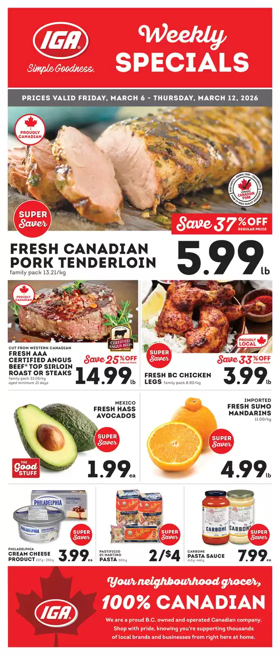Market Place IGA catalogue in Vernon | Weekly specials  | 2026-03-06T00:00:00.000Z - 2026-03-12T00:00:00.000Z