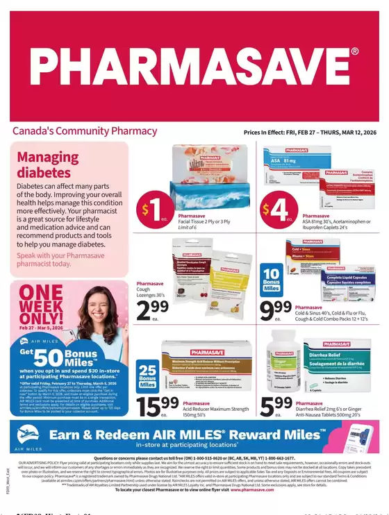 Pharmasave catalogue in Calgary | Wide range of offers | 2026-02-27T00:00:00.000Z - 2026-03-12T00:00:00.000Z