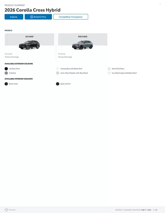 Toyota catalogue in Sault Ste. Marie | Corolla Cross | 2026-03-11T00:00:00.000Z - 2027-01-31T00:00:00.000Z