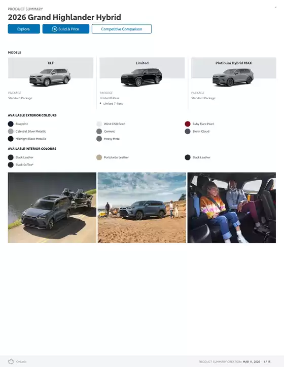 Toyota catalogue in Sault Ste. Marie | Grand Highlander | 2026-03-11T00:00:00.000Z - 2027-01-31T00:00:00.000Z