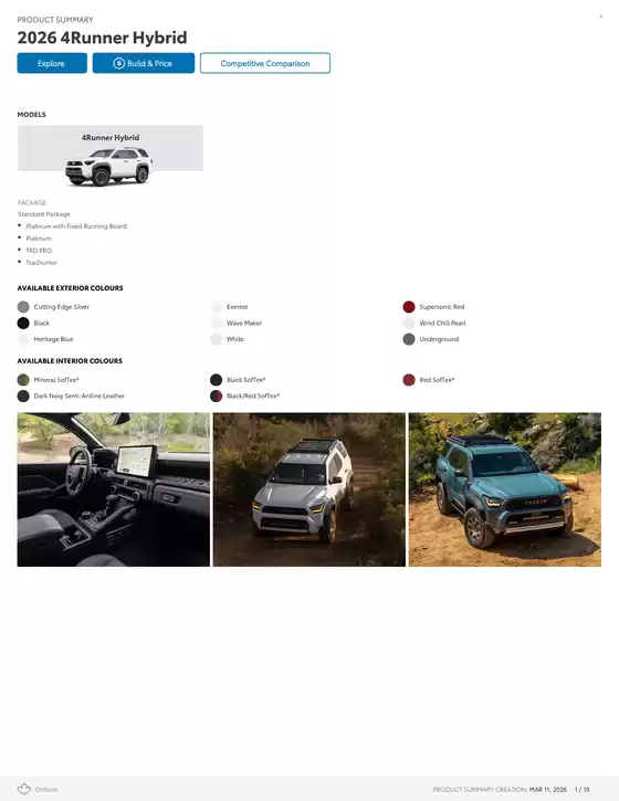 Toyota catalogue in Sault Ste. Marie | 4Runner | 2026-03-11T00:00:00.000Z - 2027-01-31T00:00:00.000Z