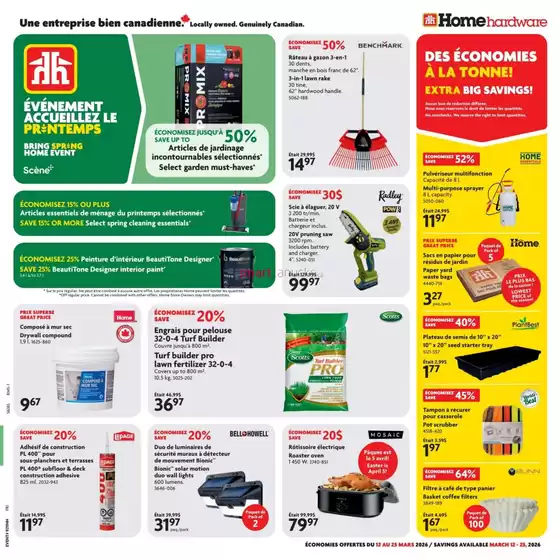 Home Hardware catalogue in Oshawa | Save now with our deals | 2026-03-12T00:00:00.000Z - 2026-03-25T00:00:00.000Z