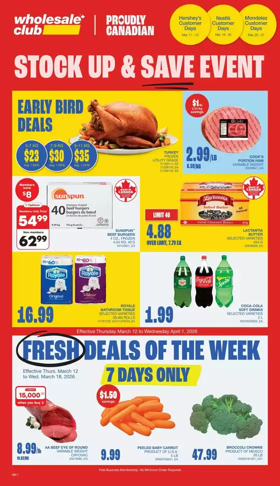 Wholesale Club catalogue in Moosomin | Top deals for all customers | 2026-03-12T00:00:00.000Z - 2026-04-01T00:00:00.000Z