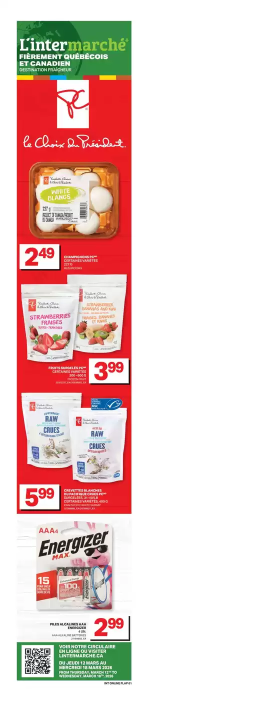 L'Intermarché catalogue in Moosomin | Our best bargains | 2026-03-12T00:00:00.000Z - 2026-03-18T00:00:00.000Z