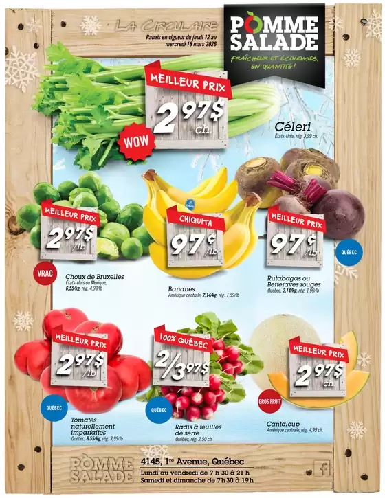 Pomme Salade catalogue in Toronto | Circulaire Pomme Salade | 2026-03-12T00:00:00.000Z - 2026-03-18T00:00:00.000Z