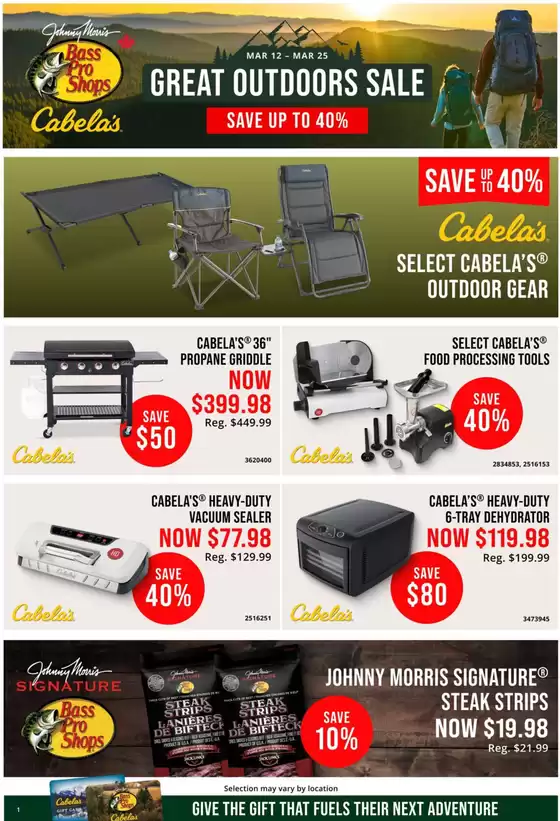 Cabela's catalogue in Fort McMurray | Great Outdoors Sale | 2026-03-12T00:00:00.000Z - 2026-03-25T00:00:00.000Z