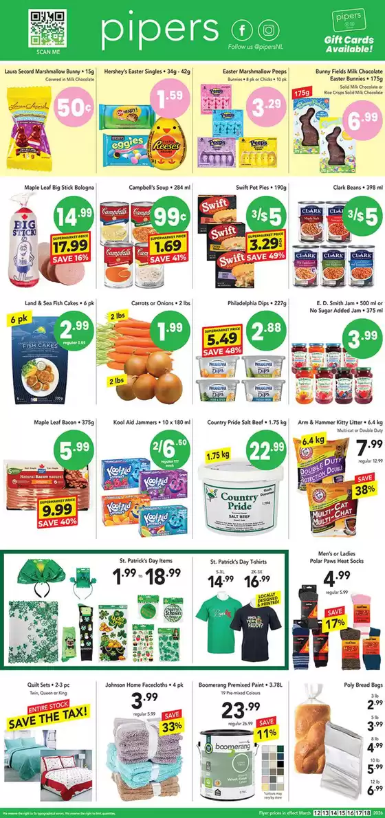 Pipers catalogue in Kenora | Weekly flyer  | 2026-03-13T00:00:00.000Z - 2026-03-18T00:00:00.000Z
