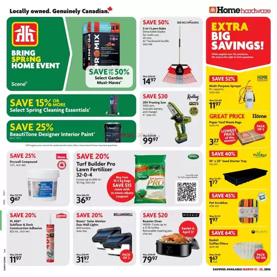 Home Hardware catalogue in Cupids | Our best deals for you | 2026-03-12T00:00:00.000Z - 2026-03-25T00:00:00.000Z