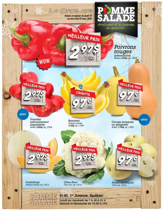 Pomme Salade catalogue in Sault Ste. Marie | Circulaire Pomme Salade | 2026-03-19T00:00:00.000Z - 2026-03-25T00:00:00.000Z