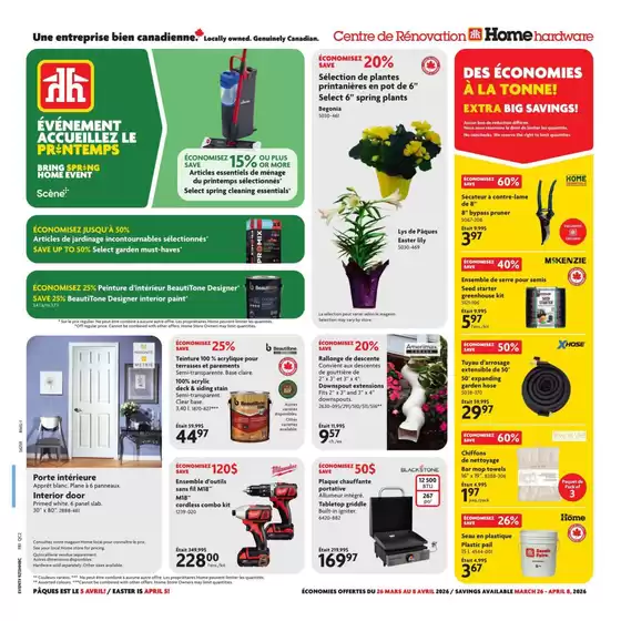 Home Hardware catalogue in Vancouver | Our best deals for you | 2026-03-26T00:00:00.000Z - 2026-04-08T00:00:00.000Z