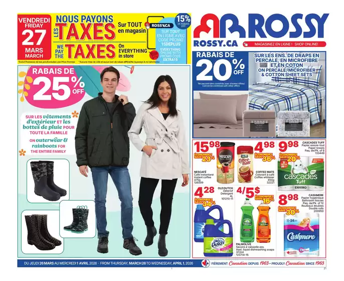 Rossy catalogue in Montreal | Weekly Ad | 2026-03-26T00:00:00.000Z - 2026-04-01T00:00:00.000Z