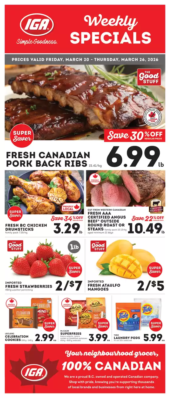 Market Place IGA catalogue in Sherbrooke QC | Weekly specials  | 2026-03-26T00:00:00.000Z - 2026-03-26T00:00:00.000Z