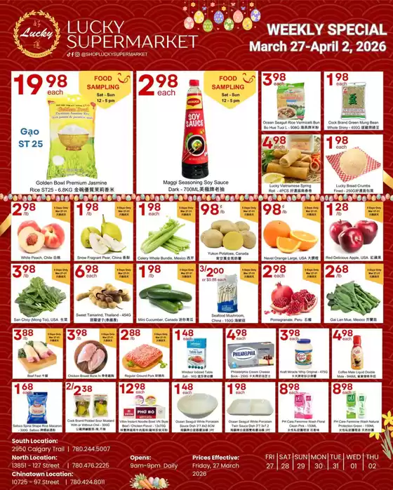 Lucky Supermarket catalogue in Saint Albert | Weekly specials  | 2026-03-27T00:00:00.000Z - 2026-04-02T00:00:00.000Z