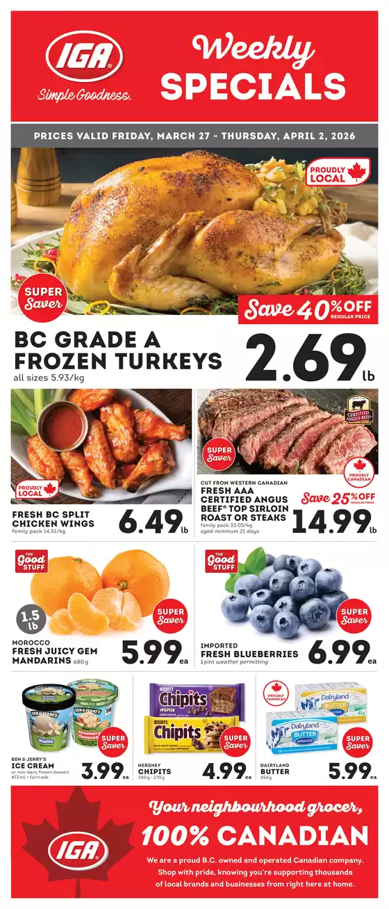 Market Place IGA catalogue in Quebec | Weekly specials | 2026-03-27T00:00:00.000Z - 2026-04-02T00:00:00.000Z