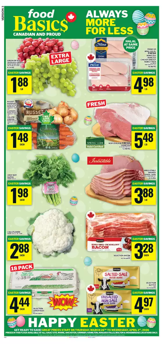 Food Basics catalogue in Quebec | Top offers for smart savers | 2026-03-26T00:00:00.000Z - 2026-04-01T00:00:00.000Z