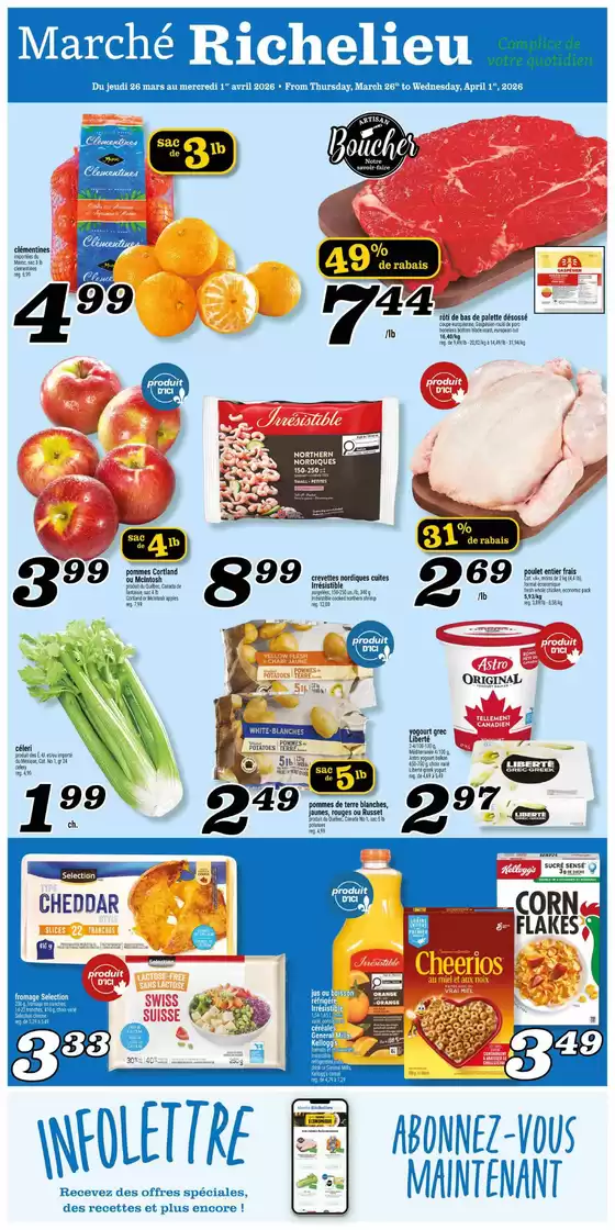 Marché Richelieu catalogue in Edmonton | Circulaire hebdomadaire  | 2026-03-27T00:00:00.000Z - 2026-04-01T00:00:00.000Z