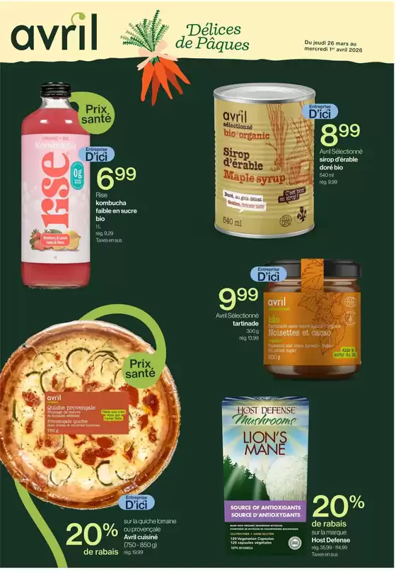 Avril catalogue in Spruce Grove | Circulaire  | 2026-03-27T00:00:00.000Z - 2026-04-01T00:00:00.000Z