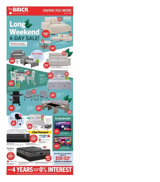 The Brick catalogue in Calgary | Top deals for all customers | 2026-03-31T00:00:00.000Z - 2026-04-16T00:00:00.000Z