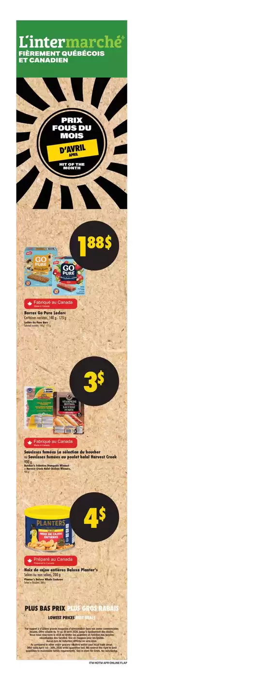 L'Intermarché catalogue in Brantford | Weekly Flyer | 2026-04-02T00:00:00.000Z - 2026-04-08T00:00:00.000Z
