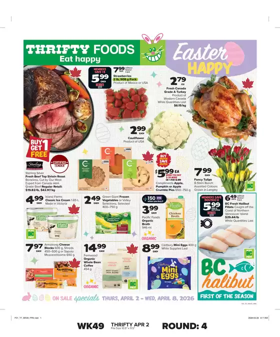 Thrifty Foods catalogue in Stouffville | Current bargains and offers | 2026-04-02T00:00:00.000Z - 2026-04-08T00:00:00.000Z