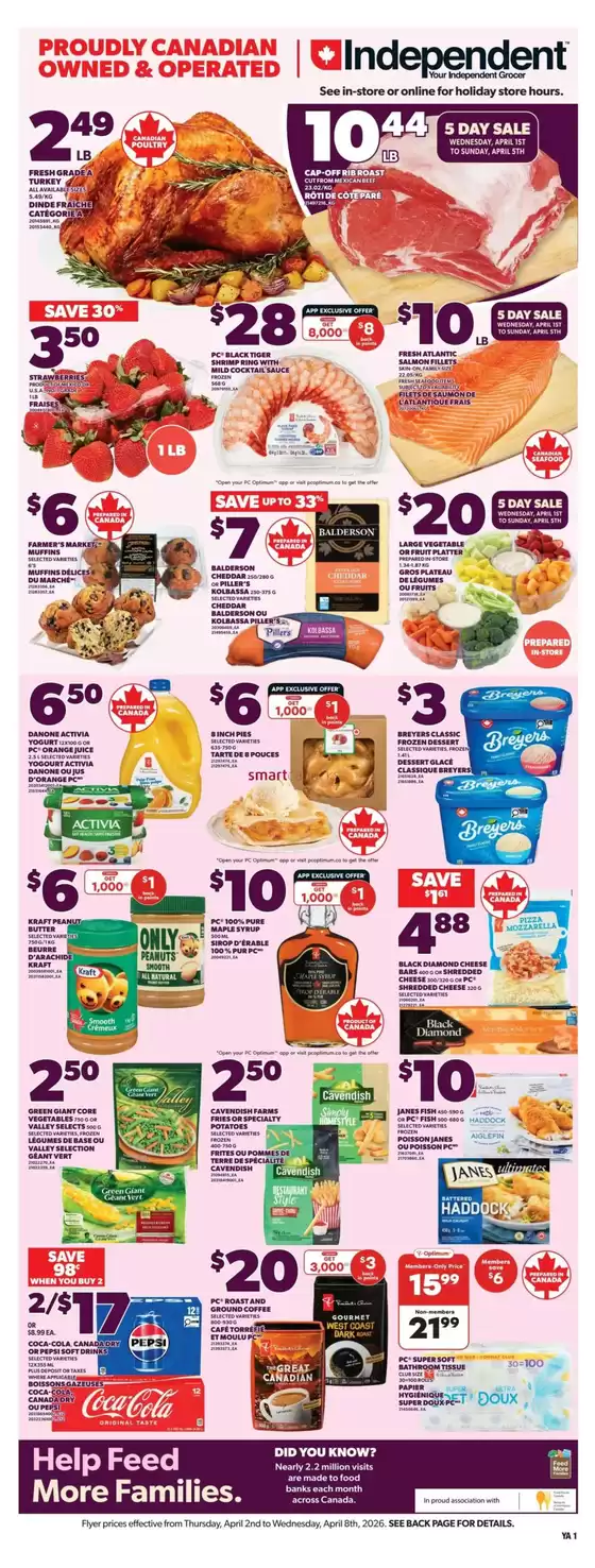 Independent Grocer catalogue in Stouffville | Save now with our deals | 2026-04-02T00:00:00.000Z - 2026-04-08T00:00:00.000Z