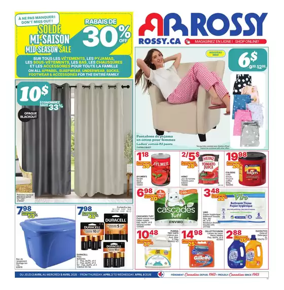 Rossy catalogue in Sainte-Thérèse | New offers to discover | 2026-04-02T00:00:00.000Z - 2026-04-08T00:00:00.000Z