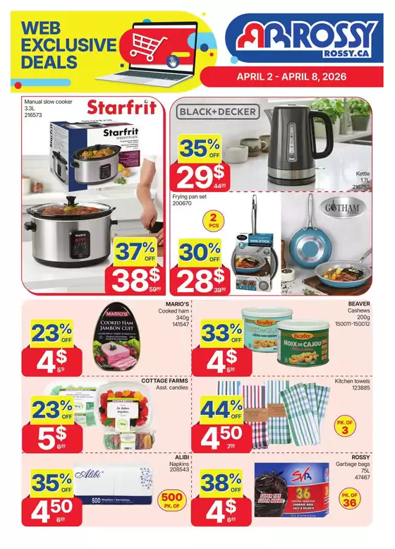 Rossy catalogue in Sainte-Thérèse | Top offers for all bargain hunters | 2026-04-02T00:00:00.000Z - 2026-04-08T00:00:00.000Z
