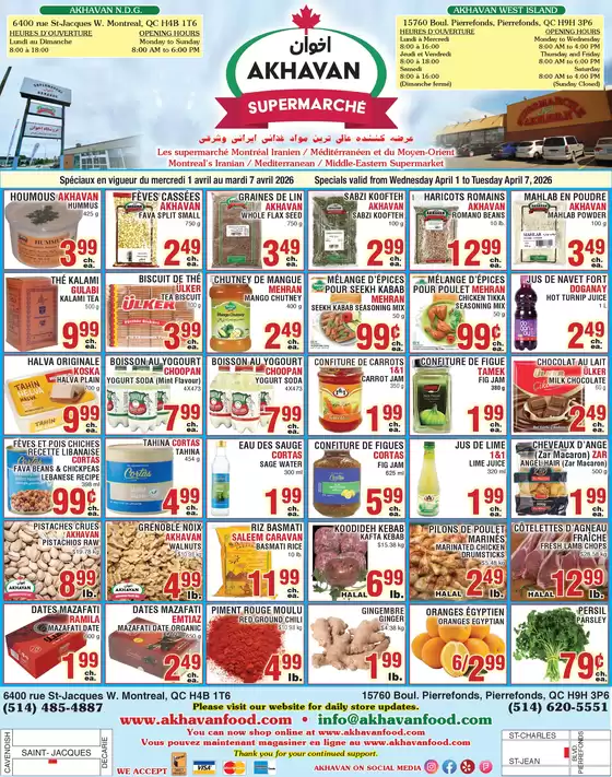 Akhavan catalogue in Saint-Hyacinthe | Weekly flyer  | 2026-04-02T00:00:00.000Z - 2026-04-07T00:00:00.000Z