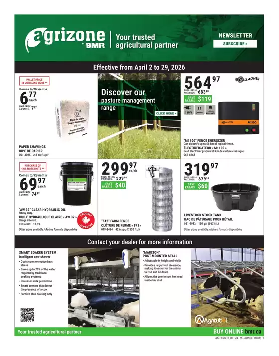 BMR catalogue in Stewiacke | Current special promotions | 2026-04-02T00:00:00.000Z - 2026-04-29T00:00:00.000Z