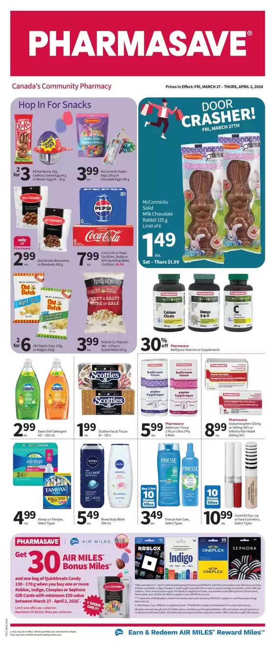 Pharmasave catalogue in Buckingham | Offers for bargain hunters | 2026-03-27T00:00:00.000Z - 2026-04-02T00:00:00.000Z