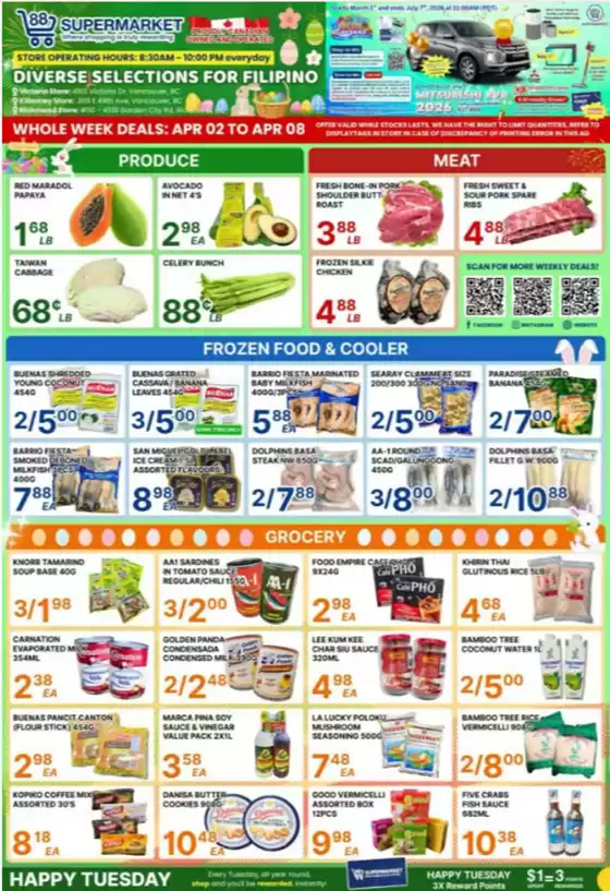 88 Supermarket catalogue | Whole week deals  | 2026-04-03T00:00:00.000Z - 2026-04-08T00:00:00.000Z