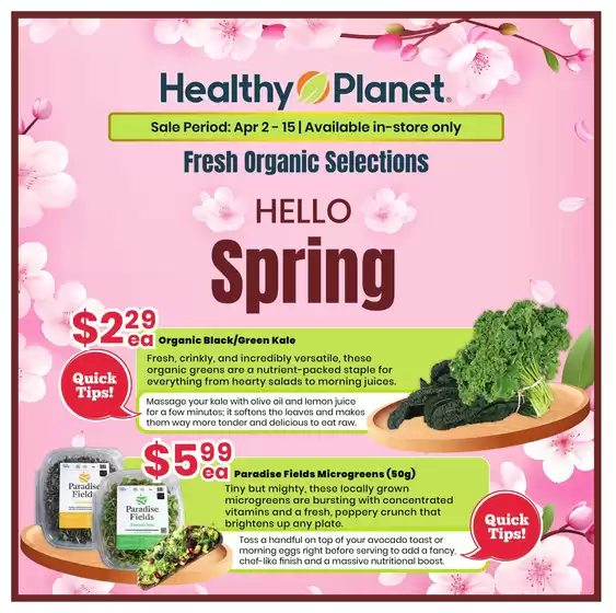 Healthy Planet catalogue | Hello spring  | 2026-04-03T00:00:00.000Z - 2026-04-15T00:00:00.000Z