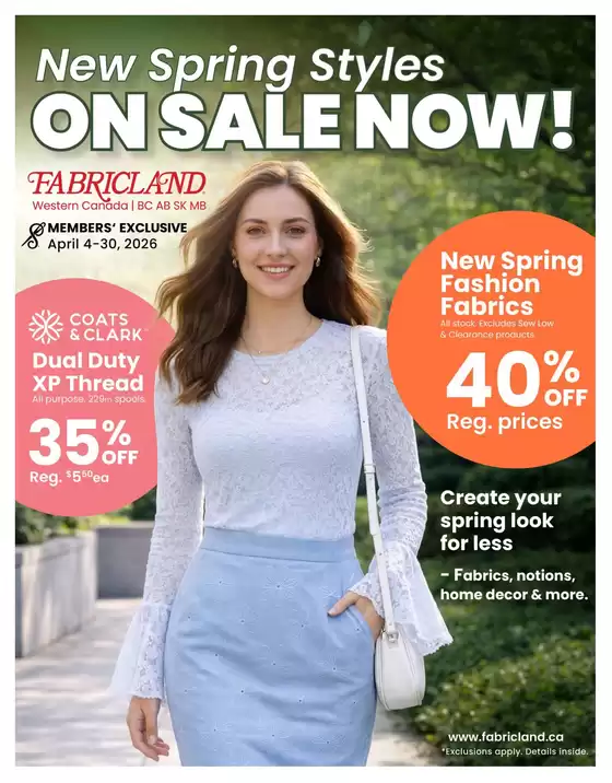 Fabricland catalogue | West Flyer | 2026-04-04T00:00:00.000Z - 2026-04-30T00:00:00.000Z