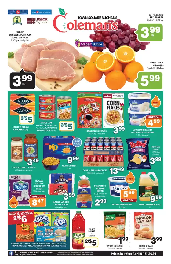 Coleman's catalogue in Marystown | Great offer for bargain hunters | 2026-04-09T00:00:00.000Z - 2026-04-15T00:00:00.000Z