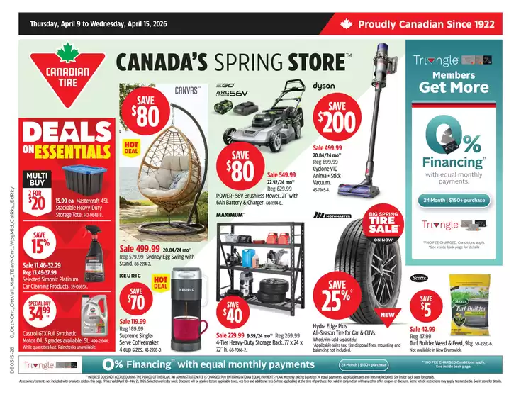 Canadian Tire catalogue in Scarborough | Save now with our deals | 2026-04-09T00:00:00.000Z - 2026-04-15T00:00:00.000Z