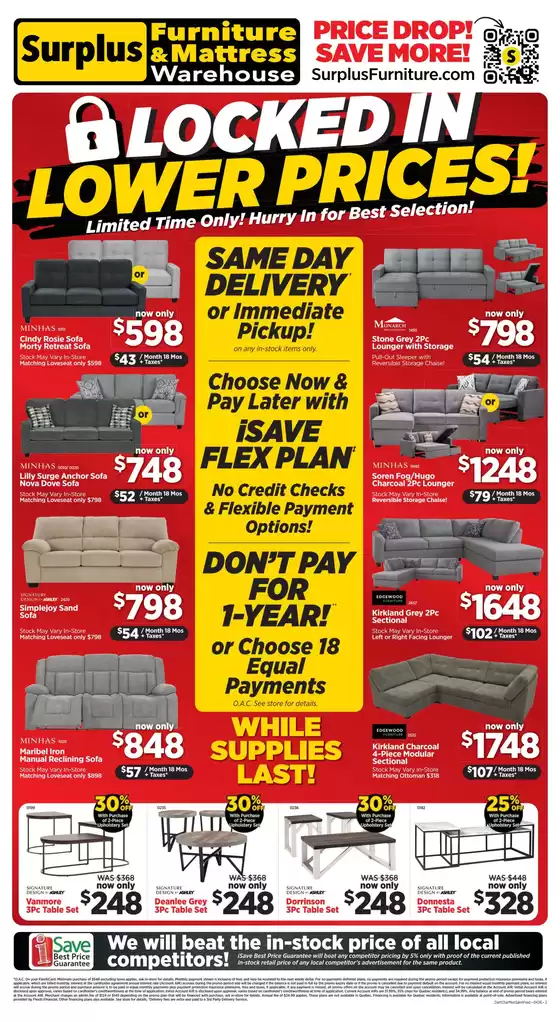 Surplus Furniture catalogue | Locked in lowe prices  | 2026-04-07T00:00:00.000Z - 2026-04-19T00:00:00.000Z