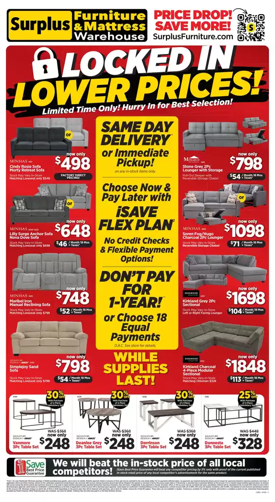 Surplus Furniture catalogue | Last chance, up to 40 % off price drops ! | 2026-04-07T00:00:00.000Z - 2026-04-19T00:00:00.000Z