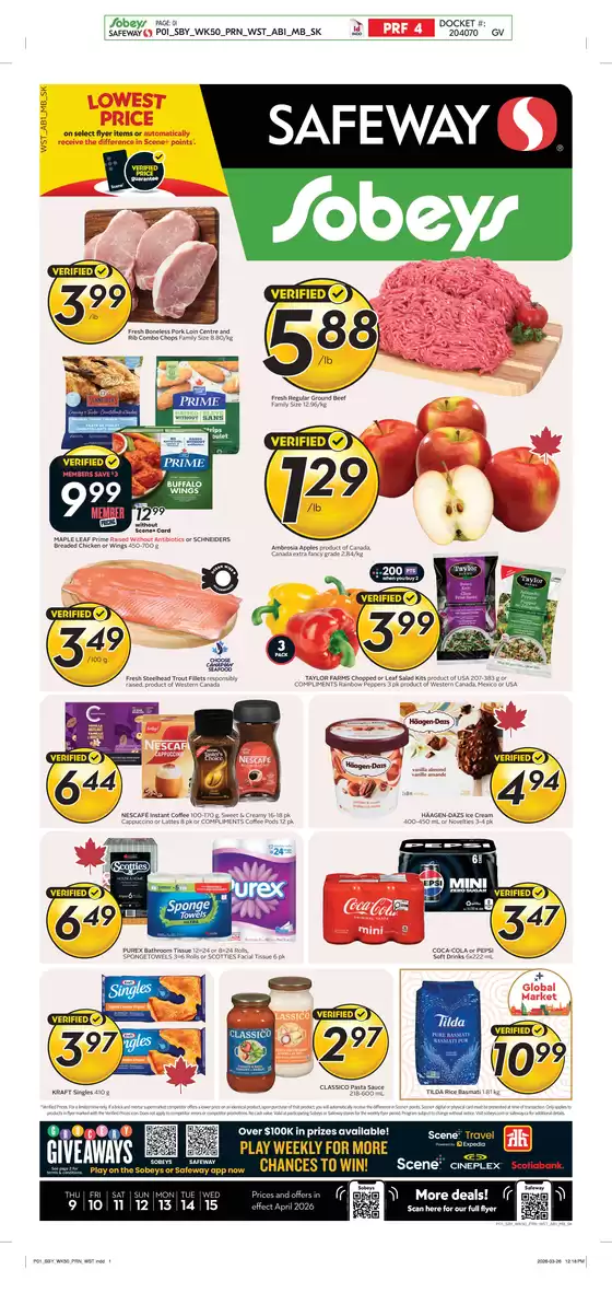 Safeway catalogue | Top offers for all bargain hunters | 2026-04-09T00:00:00.000Z - 2026-04-15T00:00:00.000Z