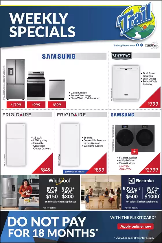 Trail Appliances catalogue in Courtenay | Weekly specials  | 2026-04-08T00:00:00.000Z - 2026-04-08T00:00:00.000Z