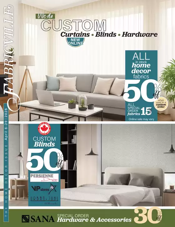 Fabricville catalogue in Radisson | All in stock decor fabrics 50% off | 2026-04-09T00:00:00.000Z - 2026-04-29T00:00:00.000Z