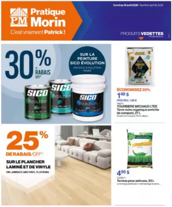 Patrick Morin catalogue in Moncton | 30 % de rabais off  | 2026-04-10T00:00:00.000Z - 2026-04-15T00:00:00.000Z