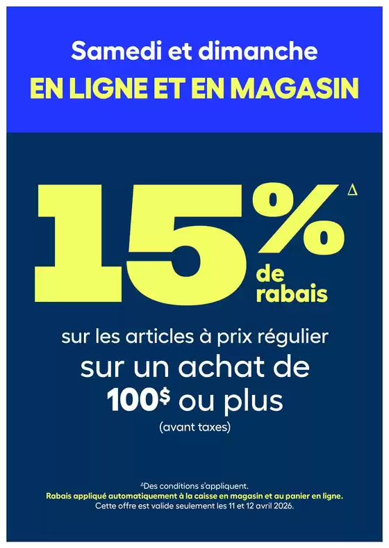 RONA catalogue | 15% rabais | 2026-04-10T00:00:00.000Z - 2026-04-15T00:00:00.000Z