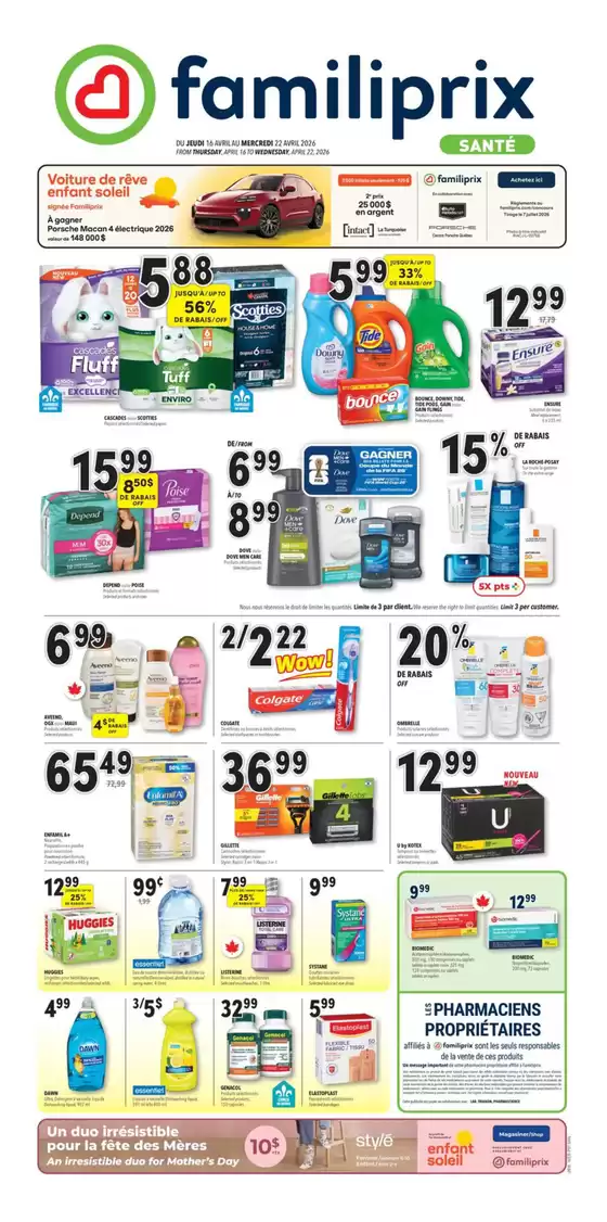 Familiprix catalogue in Laval | Current deals and offers | 2026-04-16T00:00:00.000Z - 2026-04-22T00:00:00.000Z