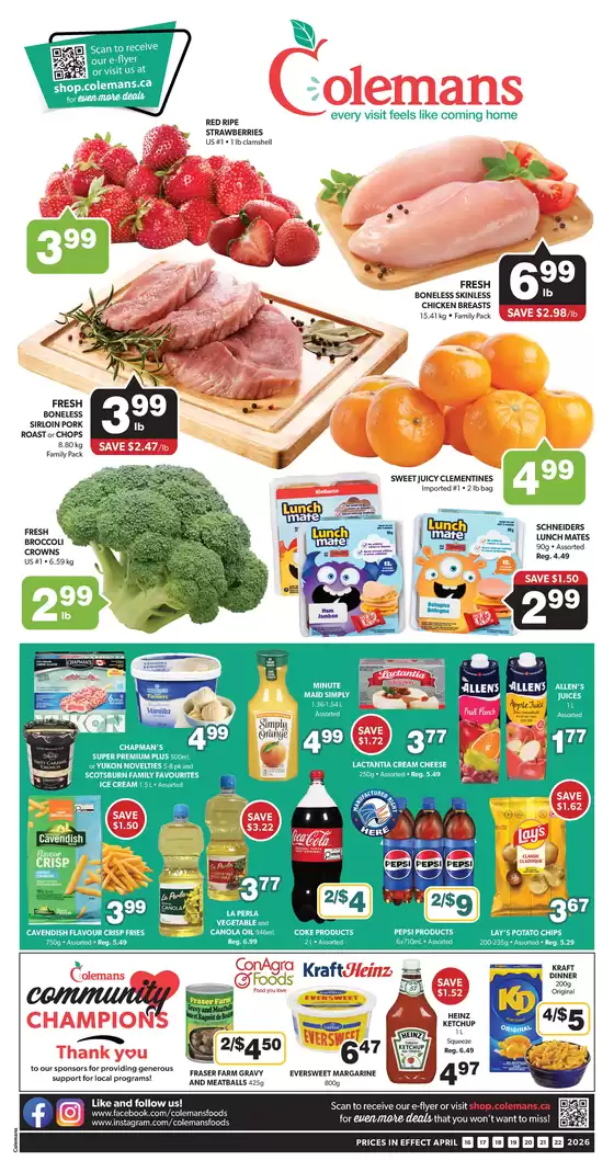 Coleman's catalogue in Kanata | Exclusive deals and bargains | 2026-04-16T00:00:00.000Z - 2026-04-22T00:00:00.000Z