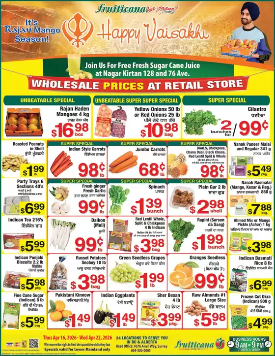 Fruiticana catalogue | Weekly specials  | 2026-04-17T00:00:00.000Z - 2026-04-22T00:00:00.000Z