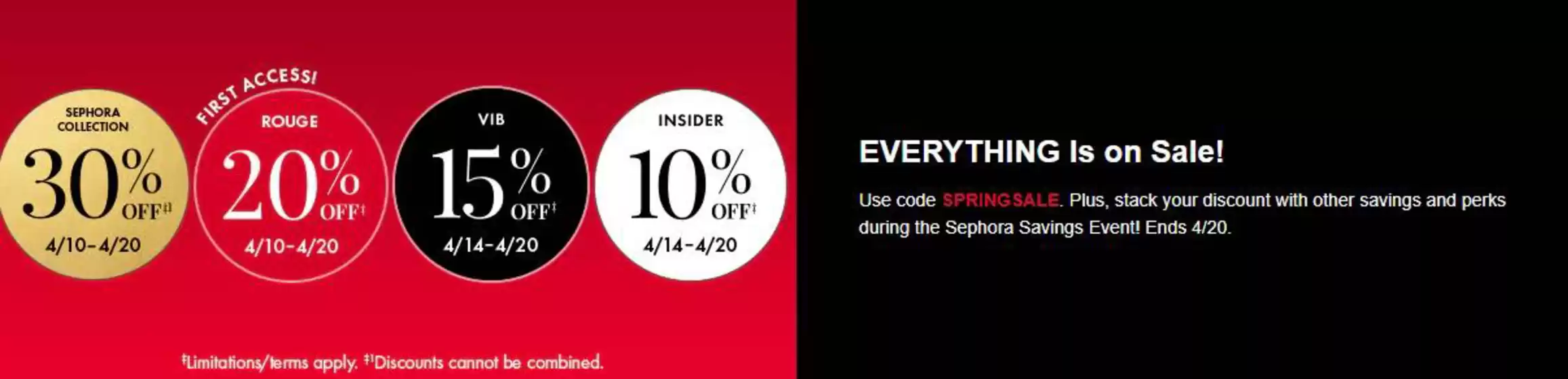 Sephora catalogue | 30% off  | 2026-04-17T00:00:00.000Z - 2026-04-20T00:00:00.000Z