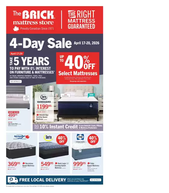 The Brick catalogue | Brick Mattress Store | 2026-04-17T00:00:00.000Z - 2026-04-29T00:00:00.000Z