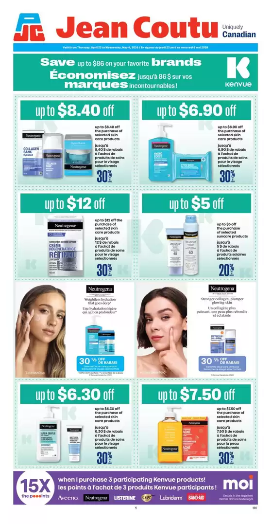 Jean Coutu catalogue | Top deals for all customers | 2026-04-23T00:00:00.000Z - 2026-05-06T00:00:00.000Z