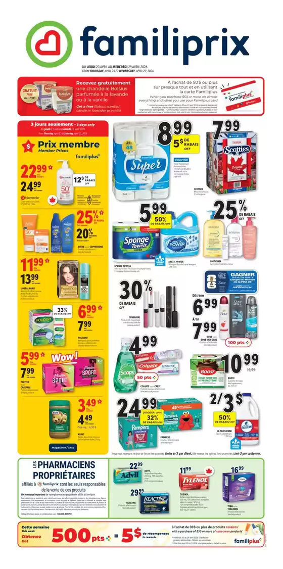 Familiprix catalogue | Top offers for all bargain hunters | 2026-04-23T00:00:00.000Z - 2026-04-29T00:00:00.000Z