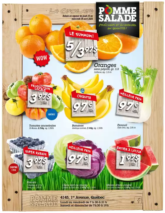 Pomme Salade catalogue in Cornwall | Circulaire Pomme Salade | 2026-04-23T00:00:00.000Z - 2026-04-29T00:00:00.000Z